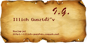 Illich Gusztáv névjegykártya