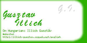 gusztav illich business card